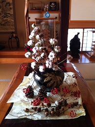 妻の実家の生花