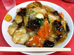 あんかけ固焼きソバ