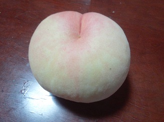 桃のアップ（いい香りがしました）