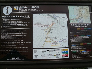 吉田ルート5合目登山口案内板